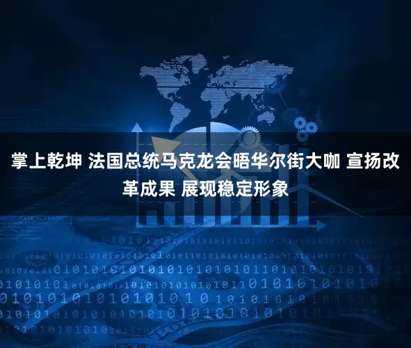 掌上乾坤 法国总统马克龙会晤华尔街大咖 宣扬改革成果 展现稳定形象
